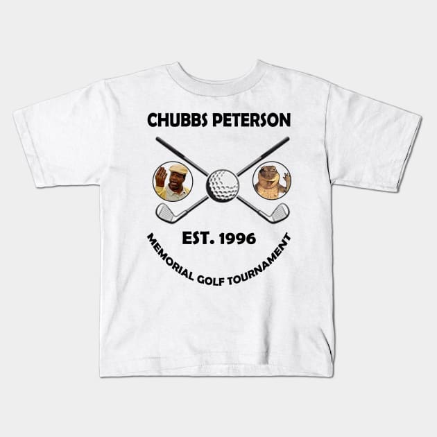 Chubbs Peterson Iconic Golf Tournament 1996 Kids T-Shirt by misuwaoda